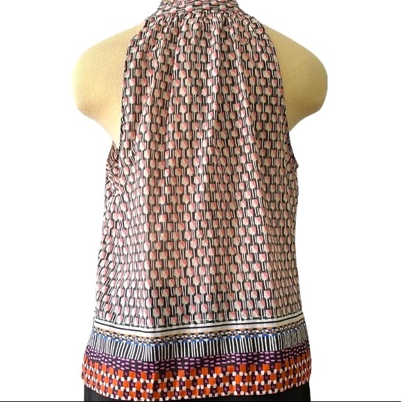 Anthropologie Maeve Multi-Color Print Button-Up Sleeveless Blouse, Medium - Picture 6 of 6
